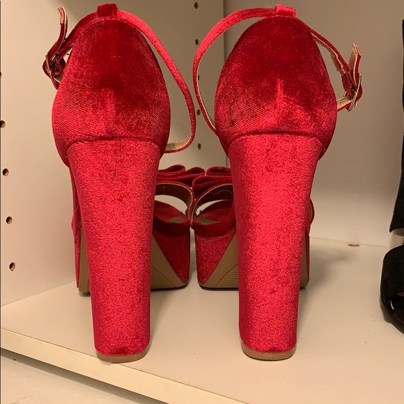 Velvet platform heels - Picture 4 of 4